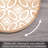 CounterArt White Geo Pattern Wood Lazy Susan Turntable