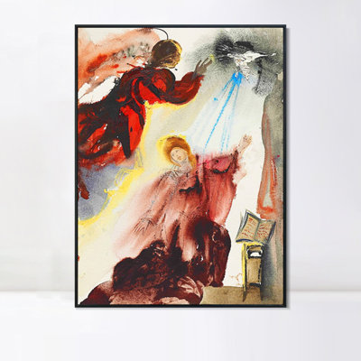 "Giclee", impression encadrée, série # 028 par Salvador Dali, art mural pour le salon, décorations de bureau à domicile