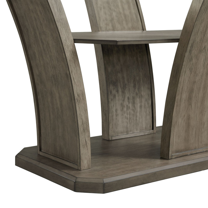 Gray Glass Top Rectangular Counter Height Dining Table