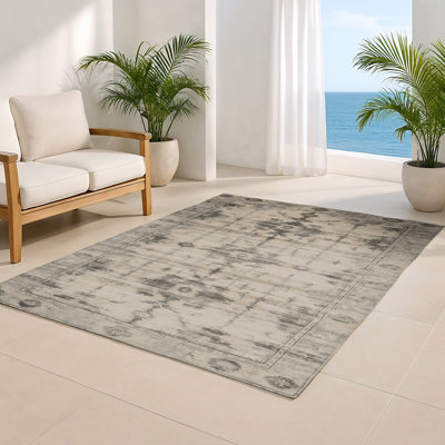 Tapis d'intérieur et d'extérieur surteint beige