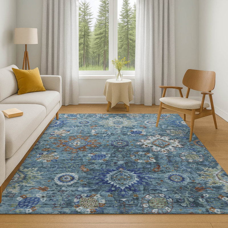 Machine Washable Mayfield AMF1927 Global Rug, Rectangle 10' x 14'
