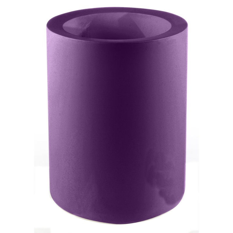 Cilindro Resin Pot Planter, Taupe, 11" H x 5.5" W x 5.5" D
