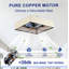 Ventilateur de plafond carré réversible 6 vitesses à moteur DC-130156564