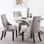 Scott Velvet Dining Chairs - Ergonomic Scoop Knockerback and Solid Wood Legs - Tufted Side Chair for Dining Room Kitchen Living Room-865502780-937285865