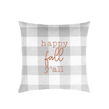 Fall It's Fall Y'all Embroidered Outdoor Pillow