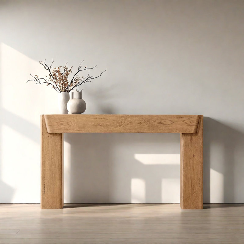 Console rétro minimaliste, Natural Wood