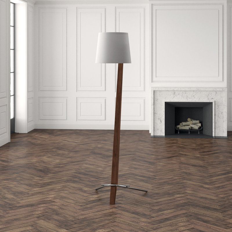 Silva 84'' Novelty Floor Lamp, Walnut