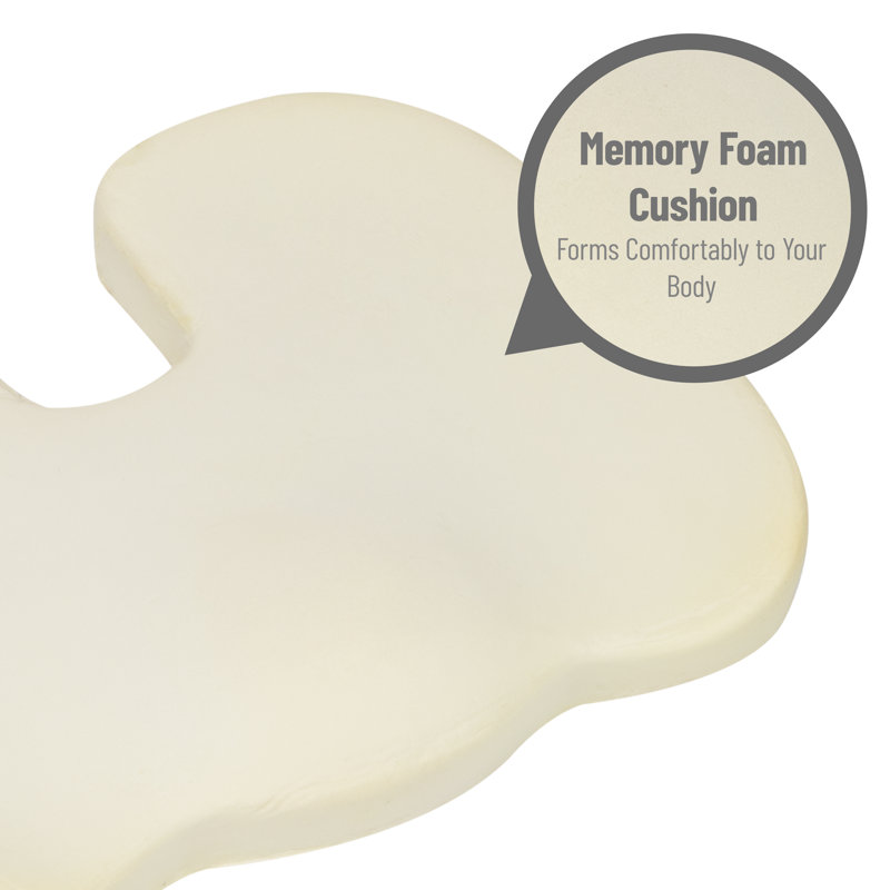 Black Memory Foam Ergonomic Seat Cushion with Polyester Cover