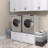 Washer Dryer Laundry Pedestal 29" Universal Fit Anti-Vibration Stand with Built-in Drain Pan + Hose-110200001