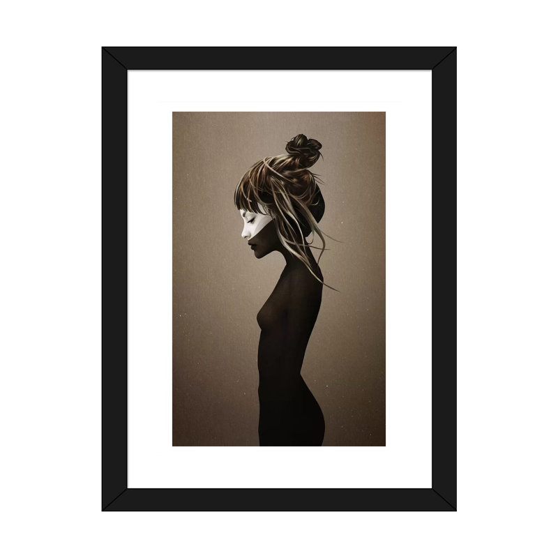 «This City» par Ruben Ireland - impression d'art graphique, H 24 po x l 16 po x P 1 po, Papier encadré noir