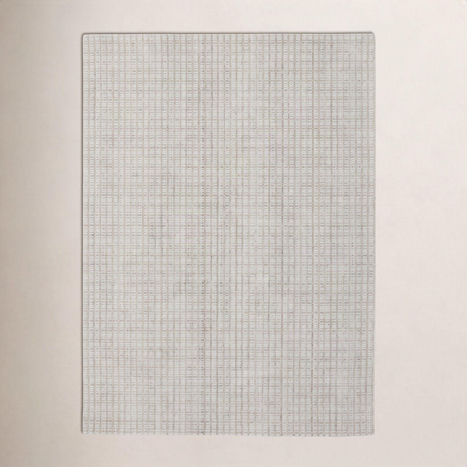 Kalise Hand-Tufted Geometric Wool Rug, Beige, Rectangle 5' x 8'