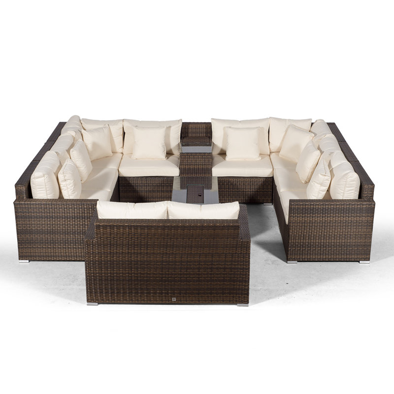 Yancey 5 Seater Rattan Corner Sofa Set