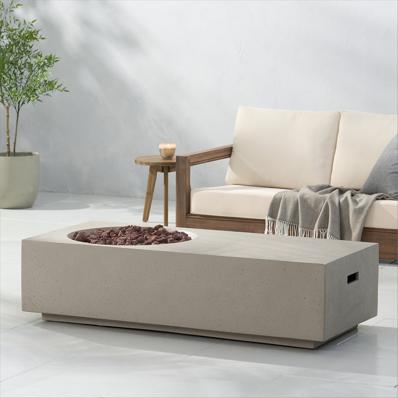 RECTANGLE 14.75" MGO FIRE PIT - 50 000 BTU