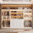 Welles Closet System with Wood Drawers, Hanging Rods-1390758384