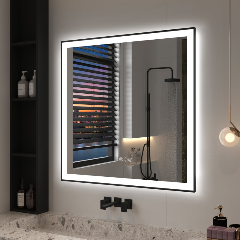 Miroir de salle de bain Dokes, 38 po x 38 po