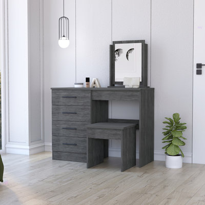 Gray Small Makeup Vanities You'll Love | Wayfair Gray Small Makeup Vanities You'll Love | Wayfair