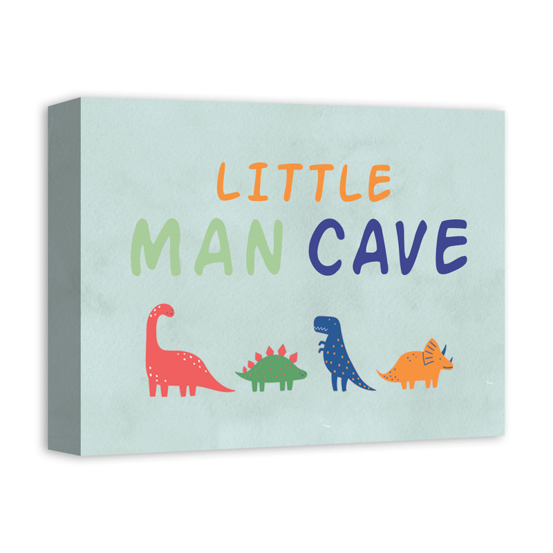 «Little Man Cave Dino», art sur toile, H 14 po x l 11 po x P 1,25 po