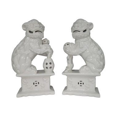 White Foo Dog (Pair)