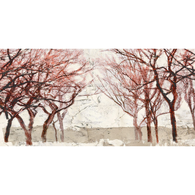 Rusty Trees 1 Piece Wrapped Canvas Painting, 35cm H x 70cm W x 4cm D