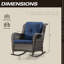 Chaise berçante d'extérieur en osier Whitakers-922802242