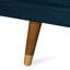Élégant avec pieds évasés, style Mid-Century moderne, charmant siège bleu marine, couleur
