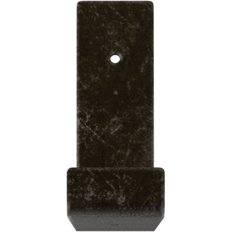 Support de tablette en acier, H 6 po x l 2 po x P 8 po, Argenté antique chaleureux