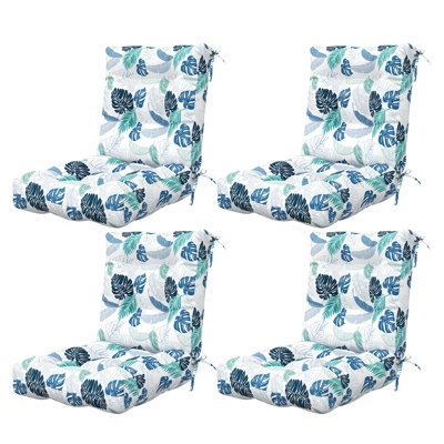 Coussin de chaise d'extérieur 4 po Red Barrel Studio® (ensemble de 4), confort toutes saisons