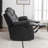 80.3" Wide Vegan Leather Manual Reclining Sofa, 3-Seater Couch with Pillow Top Arms & Wide Backrest