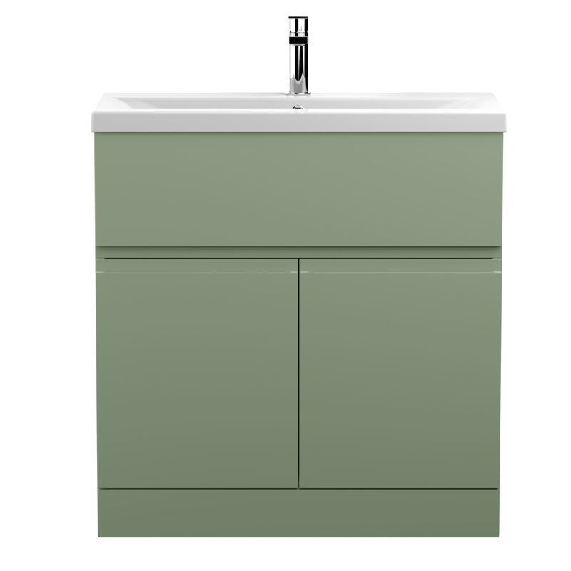 Urban 810mm Single Bathroom Vanity with Basin, Satin Green