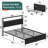 Lakeeya Bed Frame with Headboard, Metal Platform Bed Frame, Storage Bed with Charging Station-1939951393