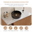 Armoire de salle de bain moderne 36 "en bois avec lavabo en céramique-173240841-173241332