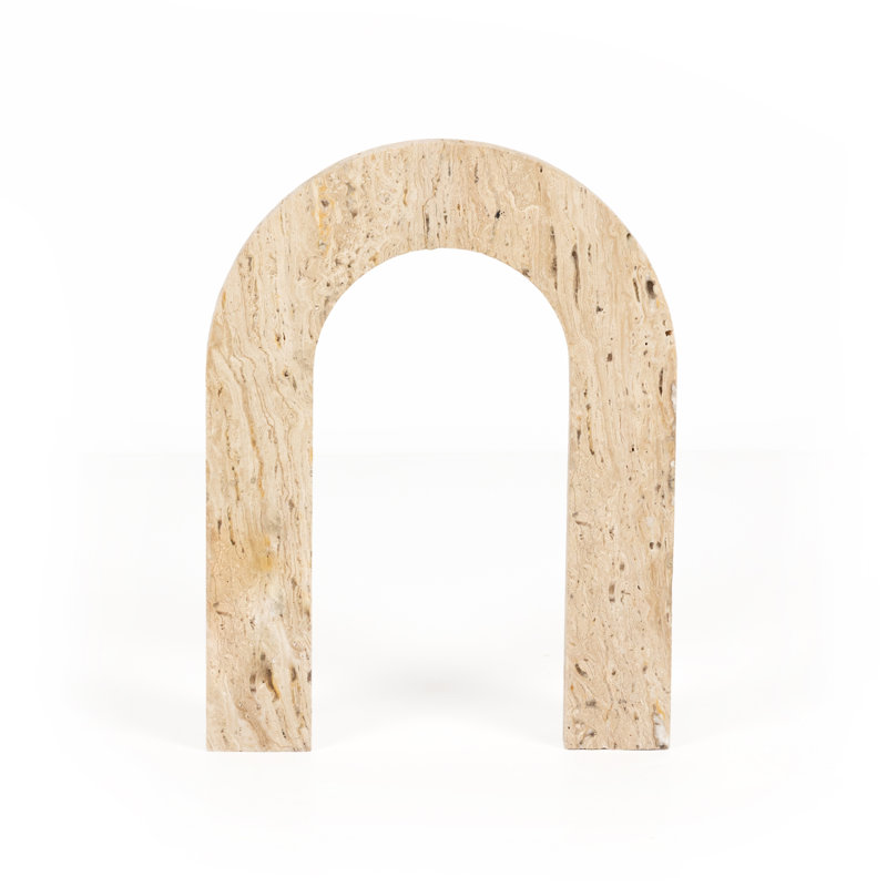 Rockwell 2 Piece Travertine Arches Set, White Travertine