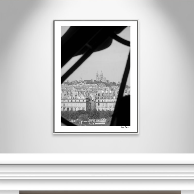 Sacré-Couer - reproduction de Paris par Mike Ragan, Toile encadrée flottée blanche, H 41,5 po x l 31,5 po x P 2 po