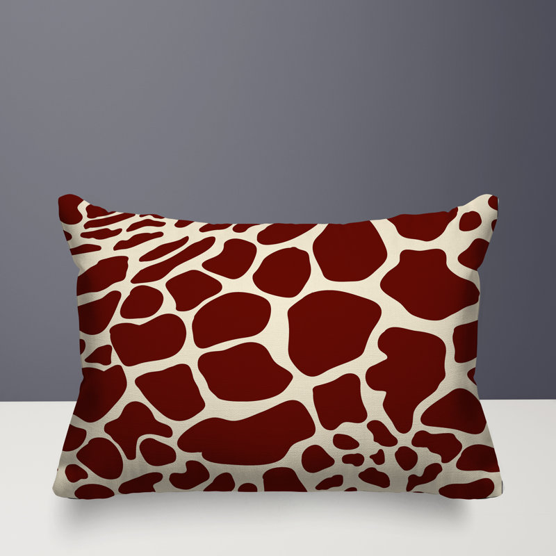 Oreiller rectangulaire réversible intérieur / extérieur Giro, Rouge, Rectangle H 18 po x l 25 po