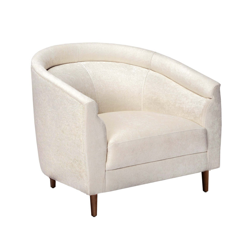 Capri Barrel Chair, Walnut, Pure 100% Polyester