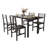 5 Piece Extendable Dining Set, 47”- 63” Extendable Dining Table With 4 Chairs, Kitchen Table Set With Mdf Wood Board And Metal Frame, For Small Space, Black-185200488