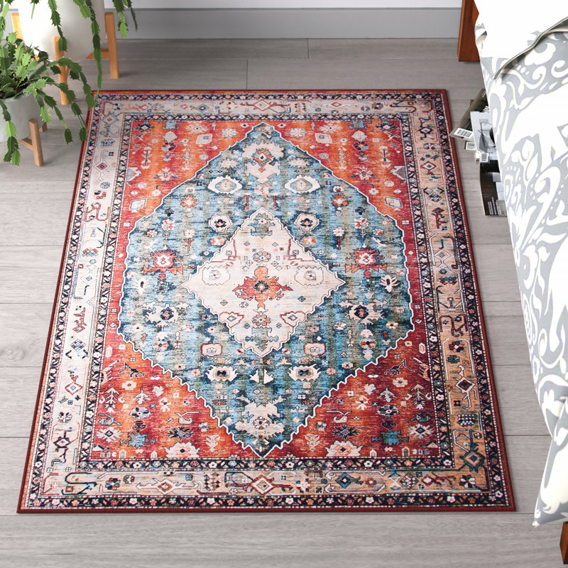 Sonia Oriental Beige/Blue Area Rug, Rectangle 10' x 14'