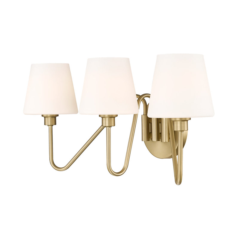 Éclairage de salle de bain à 3 lumières à intensité variable Roin, Bronze champagne brossé