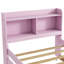 Lit plateforme pour adolescent avec bibliothèque et lit gigogne simple-698668068-698668069
