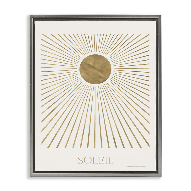 «Soleil Boho Sun» par Reinders, Cadre flottant gris lustré, H 31 po x l 25 po