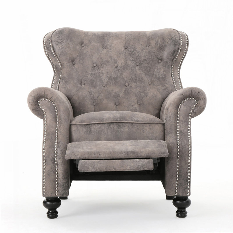 Fauteuil inclinable par pression, Gris brun