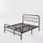 Marple 40 Inch Bed Frame With Headboard And Footboard, No Box Spring Needed Heavy Duty Metal Platform, Premium Steel Slat Mattress Foundation With Storage, Noise Free Iron-Art Bed Frame-1100151028