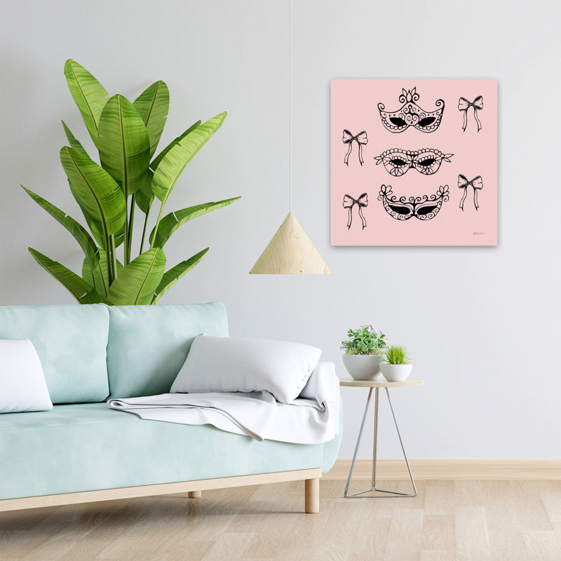Masquerade Masks Art contemporain, H 24 po x l 24 po
