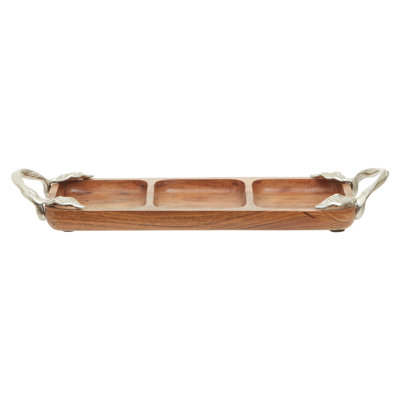 Alpen Home Dray Wood Divided Serving Dish