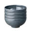 Dark Grey Speckle 12 pc Bowl Set