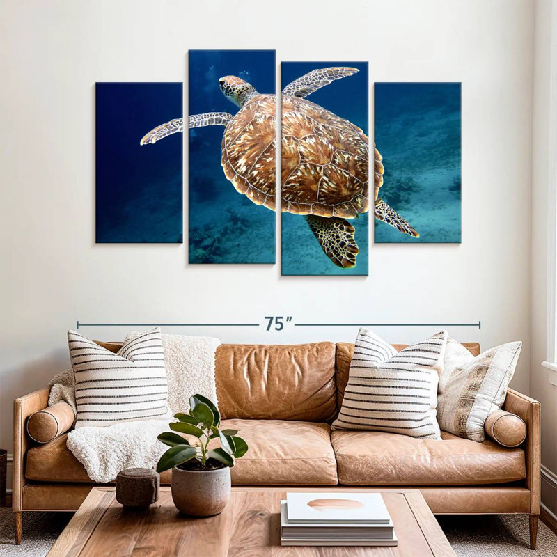 Brampt Swimming Turtle, 42" H x 68" W