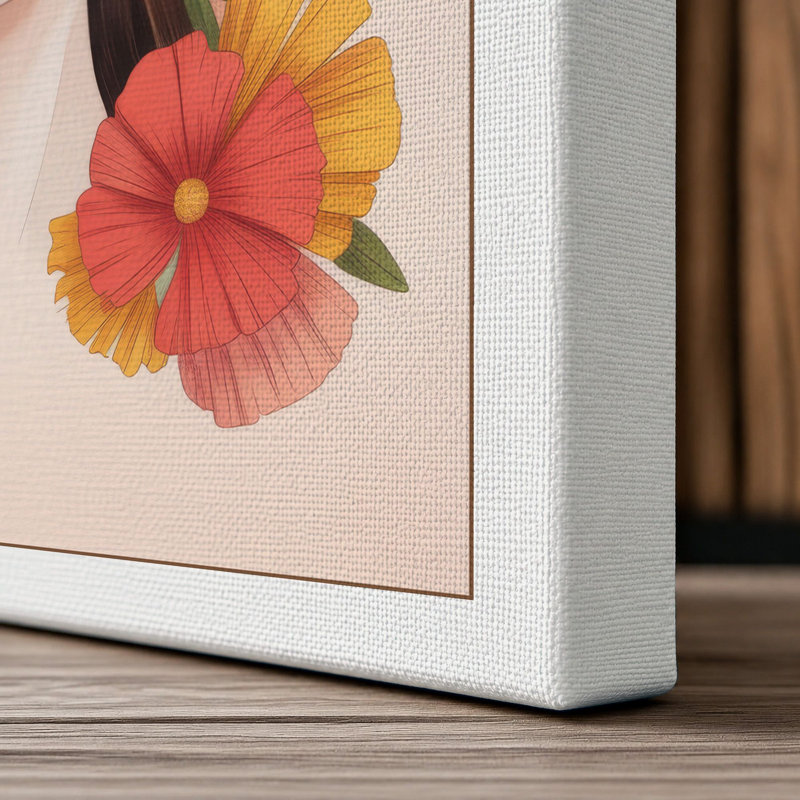 Blooming Visage Eclectic - Wrapped Canvas, 24x16 - 61.0 x 40.6 cm, White Border