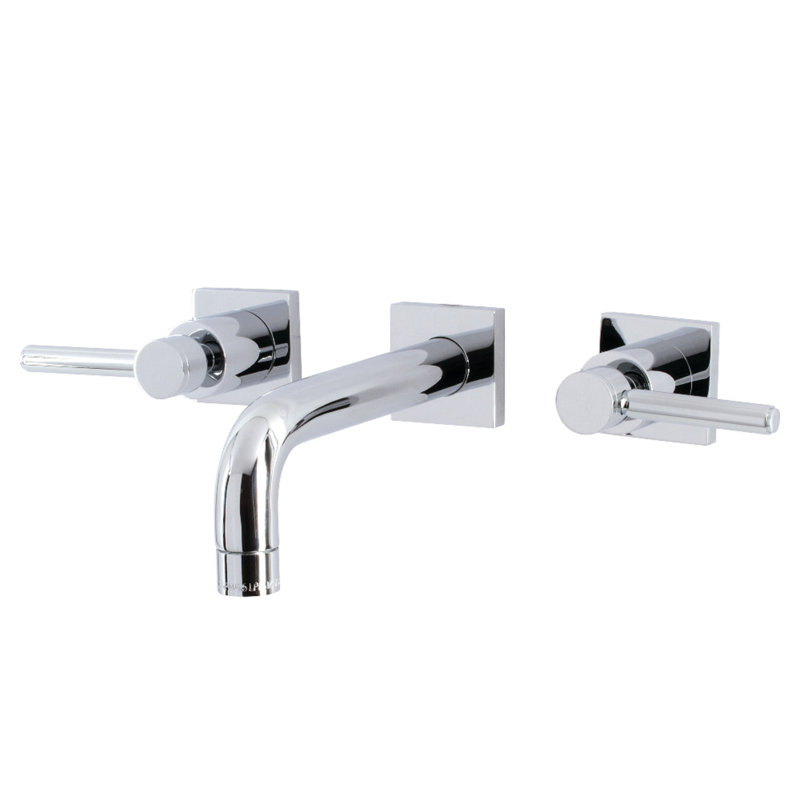 Robinet de salle de bain mural Concord, Chrome poli, Lever