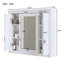 Armoire de salle de bain murale avec miroir et 4 tablettes