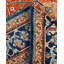 Tapis unique bleu / orange 5 pi 9 po x 9 pi Demontra